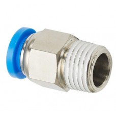 Pneumatic Push In Air Fittings - Male Connector - Various Air Tube Diameter and Thread Size Options